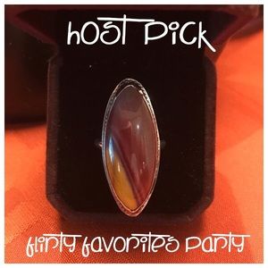 Mookaite Jasper .925 Sterling Silver Bezel & Ring